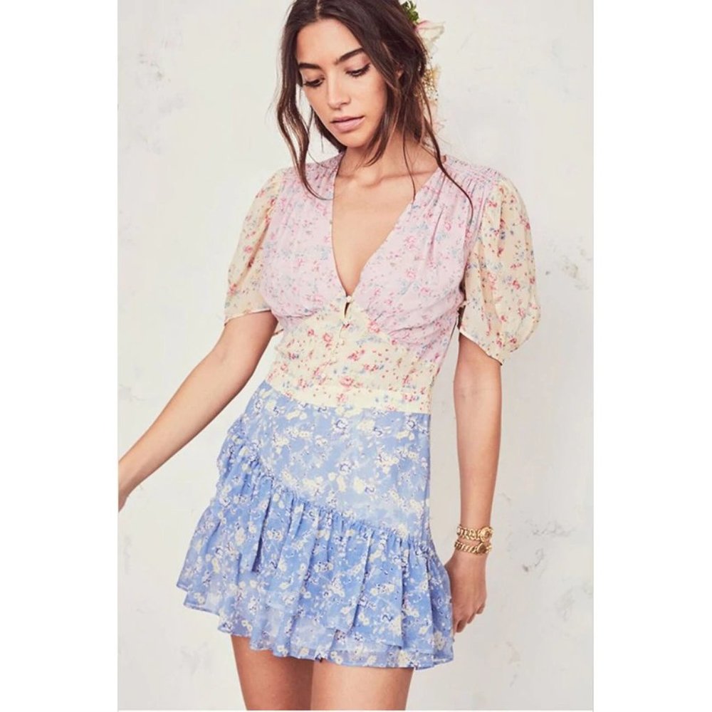 NWT Floral Mini Dress Loveshackfancy inspired